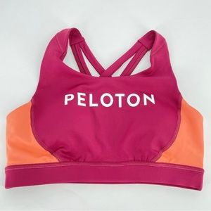 Peloton Sports Bra Move Mission Strappy Logo Spell Out